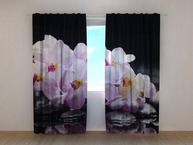 Fotogardine Orchids, Vorhang bedruckt, Fotovorhang mit Foto, nach Maß