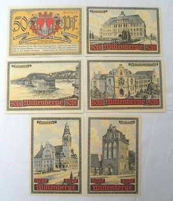 6 Banknoten Notgeld der Stadt Wittenberge um 1921