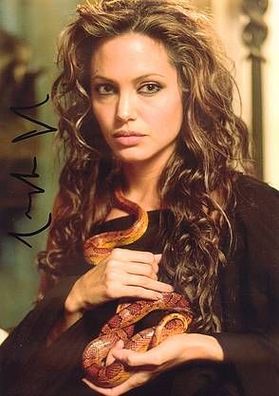 Original Autogramm Angelina JOLIE auf Großfoto