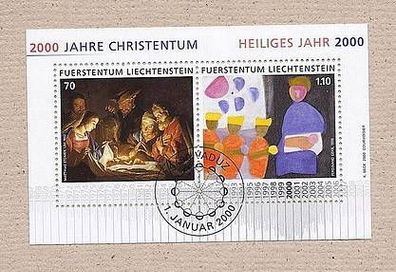 Liechtenstein Bl. 17 mit Ersttagssonderstempel