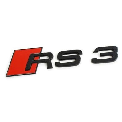 Original Audi RS3 Schriftzug Tuning Emblem Exclusive Black Edition Logo schwarz
