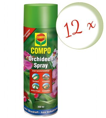 Sparset: 12 x COMPO Orchideen-Spray, 300 ml