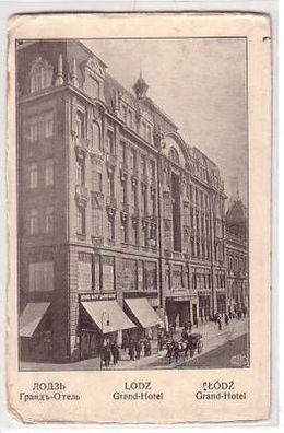 42819 Ak Lodz Polen Grand Hotel um 1920