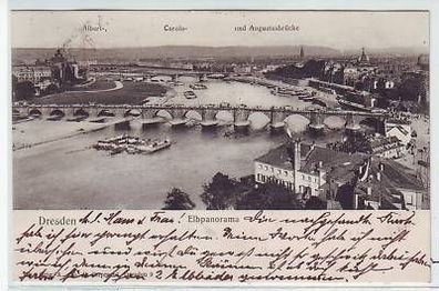 44288 Ak Dresden Elbpanorama 1911