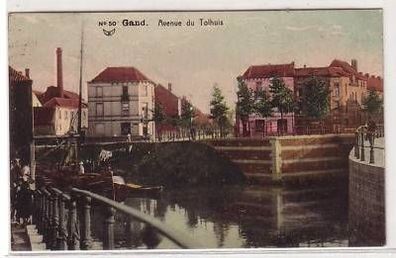 45266 Feldpost Ak Gand Belgien Avenue du Tolhuis 1914