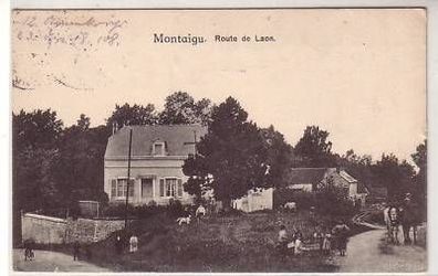 45238 Feldpost Ak Montaigu Route de Laon 1915