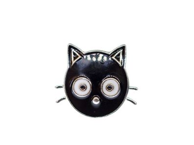 Katzenkopf Brosche Miniblings Katze Kopf Katzenbrosche Pin Button Click Button