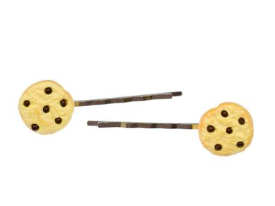 2er Set Keks Kekse Cookie Chocolate Chips Haarklammer Miniblings Haarspange Spange