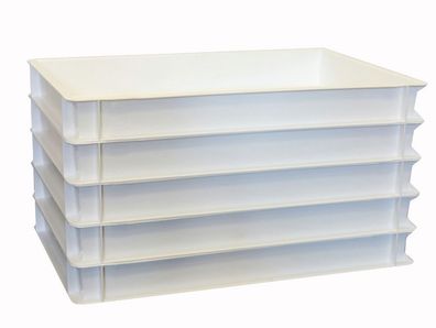 5 Stück Aufbewahrungsbehälter für Pizzateig 60x40x6,5 cm C65 neu