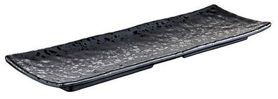 Buffet-Tablett aus Melamin in matt-Schwarz, 37 x 11 cm, Serie Glamour neu