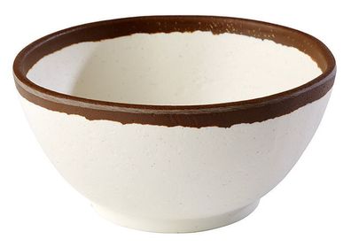 Servier-Schale aus Melamin in Tonoptik, Ø 125 mm, beige / braun Serie Crocker neu