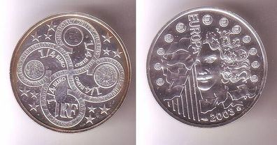 6,55957 Francs Silber Münze Frankreich 2003