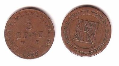 3 Cent. Kupfer Münze Westfalen 1810 C