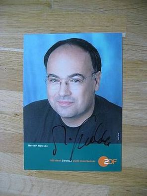 ZDF Fernsehmoderator Norbert Galeske - handsigniertes Autogramm!!!