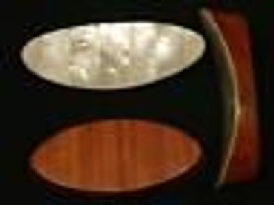 Messerbank, feinstes Perlmutt aus Burma irisierend & Teak , ca 6,5 cm