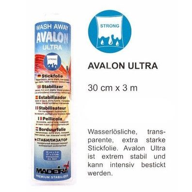Madeira Avalon Ultra Stickfolie wasserlöslich 3m Box