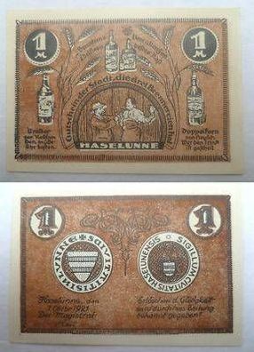 Banknote Notgeld 1 Mark Haselünnes 1921