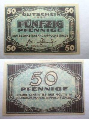 Banknote 50 Pfennig Bezirksverband Dippoldiswalde