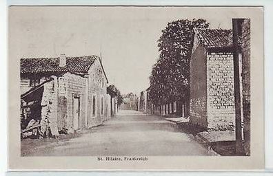 45346 Ak St. Hilaire Frankreich Straßenansicht 1917