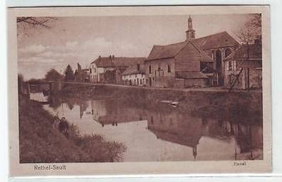 16857 Ak Rethel-Sault Frankreich Kanal um 1915