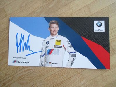BMW Motorsport Rennfahrer Marco Wittmann - handsigniertes Autogramm!!!