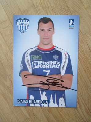Handball Bundesliga TBV Lemgo Isaias Guardiola - handsigniertes Autogramm!!!