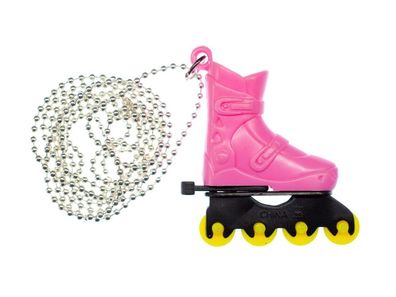 Rollerskates Rollschuhe Inlineskates Kette Halskette Miniblings Skates 80cm pink
