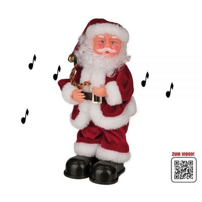 Santa Claus mit Melodie - Höhe: ca. 27 cm