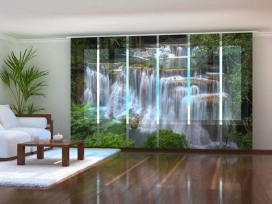 Fotogardine Wasserfall3 Schiebevorhang mit Motiv, Schiebegardinen, auf Maß