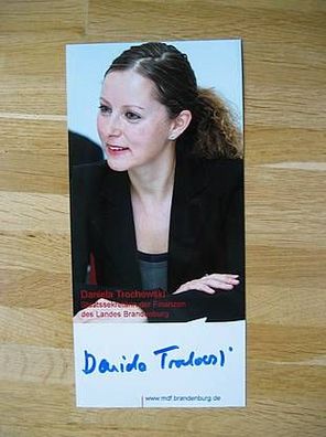 Brandenburg Staatssekretärin Daniela Trochowski - handsigniertes Autogramm!!!