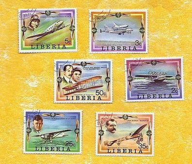 Liberia - Motivsatz kpl. Geschichte der Luftfahrt, Großformate
