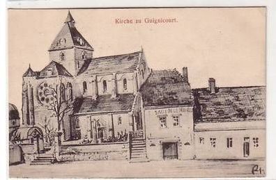 45776 Ak Kirche zu Guignicourt Frankreich um 1915