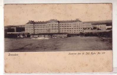44842 Ak Dresden Kaserne des 12. Infanterie Regts. Nr.177