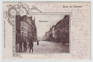 21419 Ak Gruß aus Hannover Osterstrasse 1906