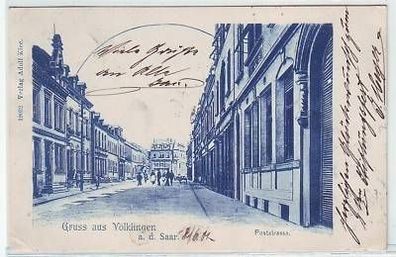 02098 Ak Gruß aus Völklingen a.d. Saar Poststrasse 1901