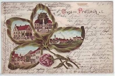 43731 Kleeblatt Ak Gruss aus Pretzsch an der Elbe 1902