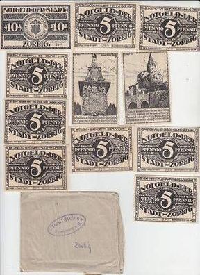 28 Banknoten Notgeld Stadt Zörbig 1921