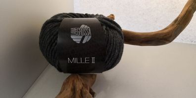 50 Gr. Mille II Farbe 016 Dunkelgrau meliert Lana Grossa - 100g=7,90€