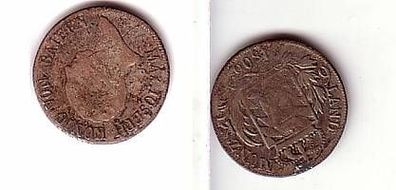 6 Kreuzer Silber Münze Bayern 1806