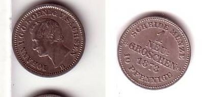 1 Neugroschen Silber Münze Sachsen 1873 B