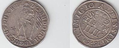 4 Mariengroschen Silber Münze Braunschweig 1676