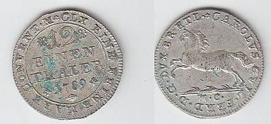 1/12 Taler Silber Münze Braunschweig-Wolfenbüttel 1789