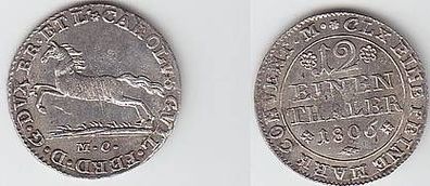 1/12 Taler Silber Münze Braunschweig-Wolfenbüttel 1806