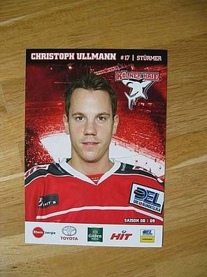 Eishockey Kölner Haie Christoph Ullmann Autogrammkarte