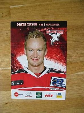 Eishockey Kölner Haie Mats Trygg Autogrammkarte
