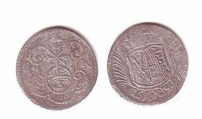 3 Pfennig Silber Münze Sachen 1691