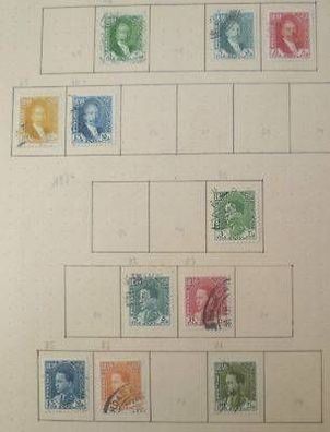 11 alte Briefmarken Irak ab 1932