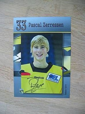 Eishockey Krefeld Pinguine Pascal Zerressen Autogramm