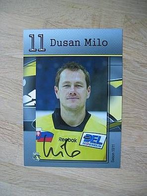 Eishockey Krefeld Pinguine Dusan Milo Autogramm