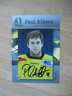 Eishockey Krefeld Pinguine Paul Albers Autogramm